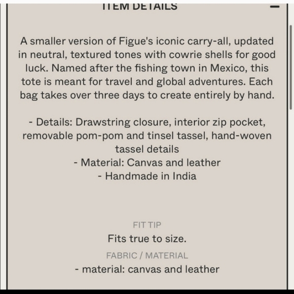 Figue San Filipe Mini Tuk Tuk Bohemian Fringe Tote Bag - Picture 7 of 7